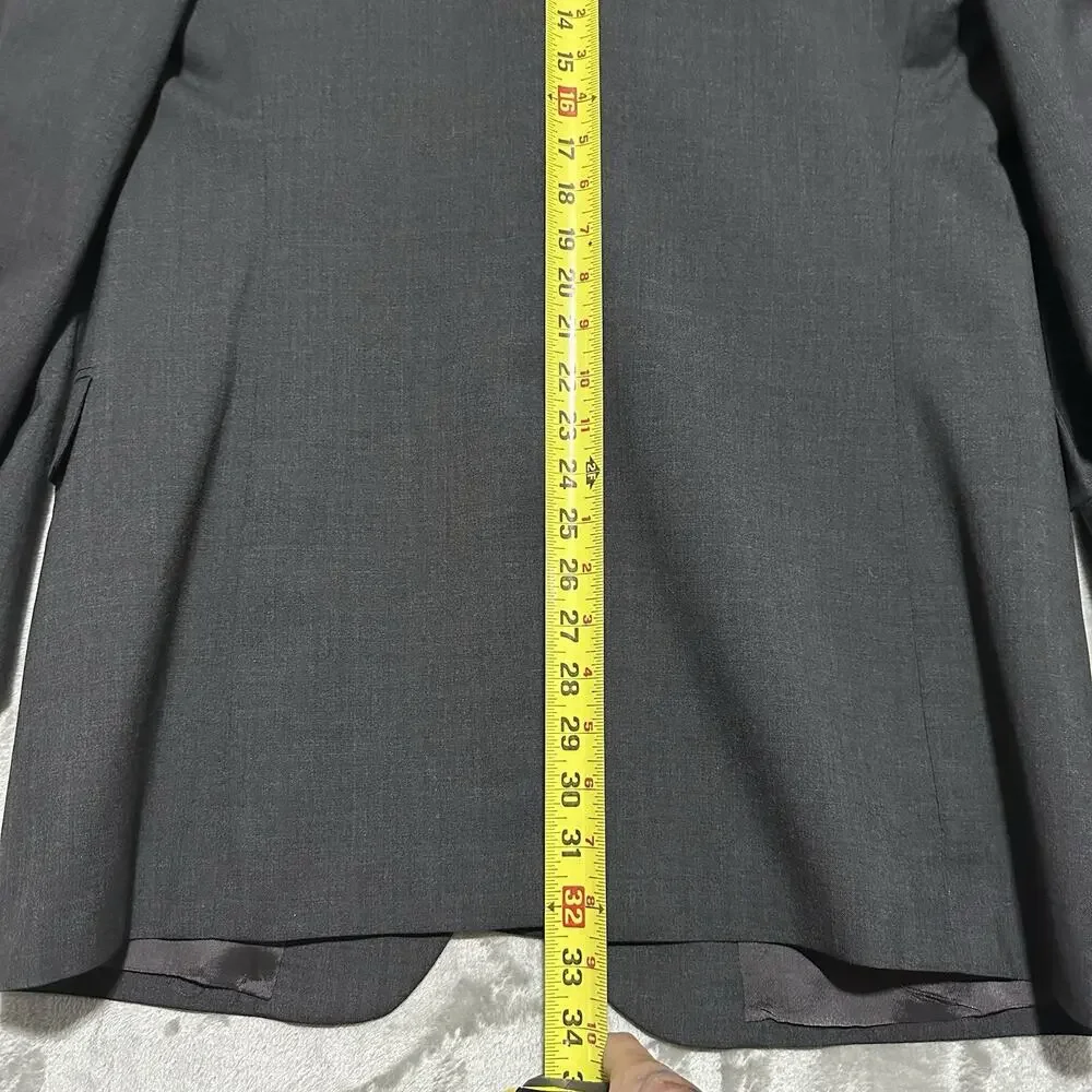 Vintage Brooks Brothers BrooksEase Blazer Mens Size 43L Gray Sport Coat Wool USA
